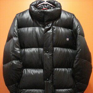 Vintage FilaSport Puffer Winter Jacket. Black